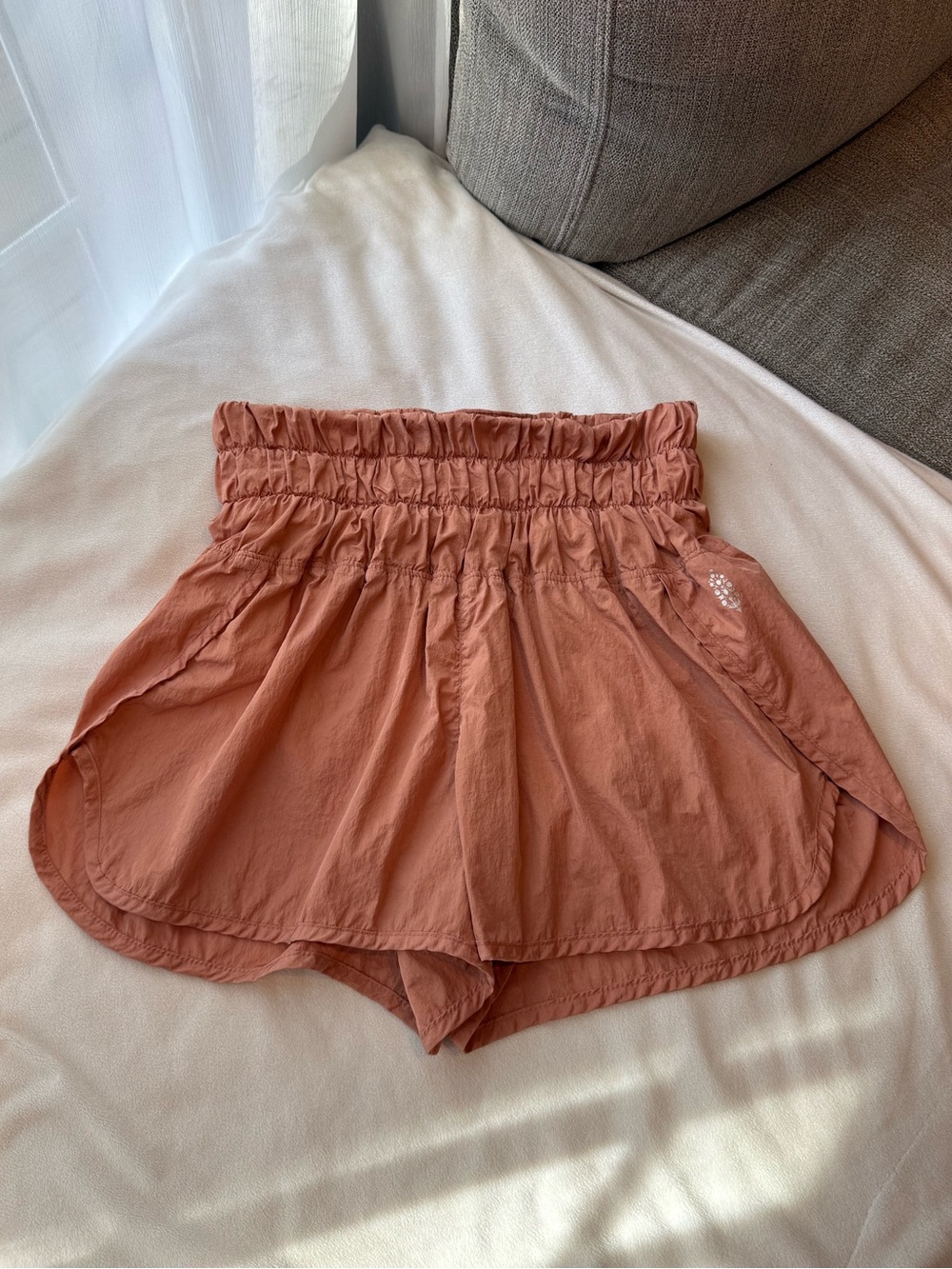 Free People Women’s Movement The Way Home High-Waist Pink Running Shorts Sz Smal
